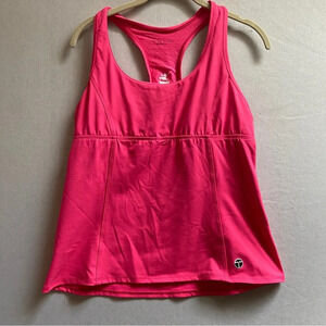 Trina Turk Recreation Hot Pink workout Athletic Tank Top Sz L